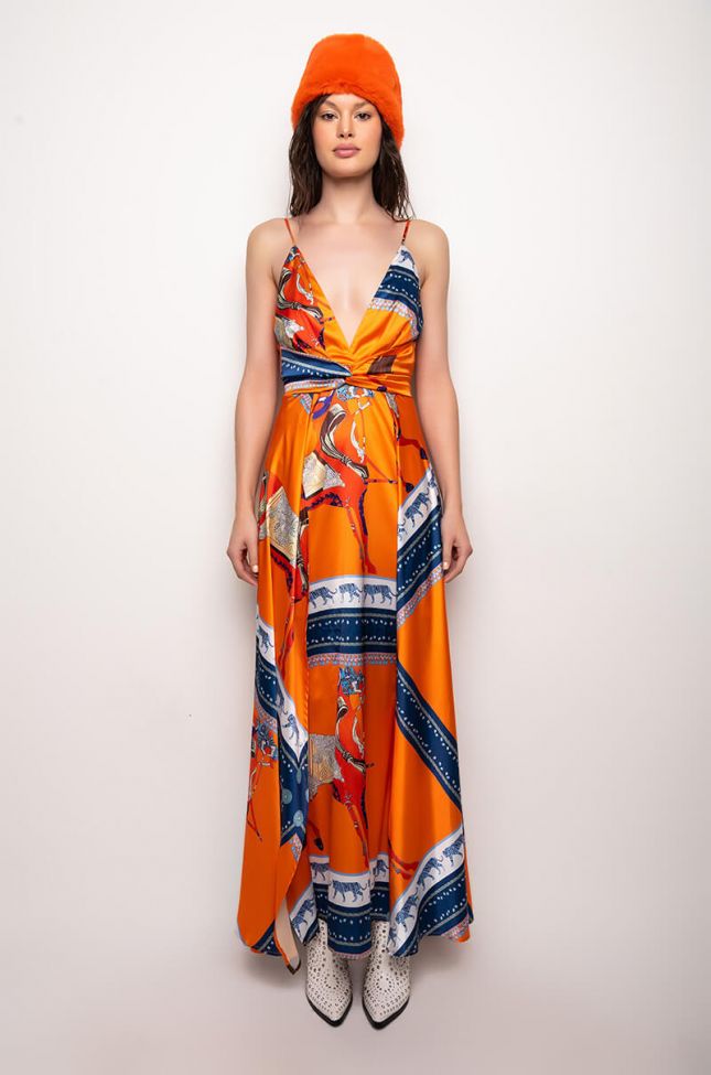 Front View What You Call It High Slit Maxi Dress