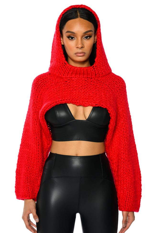WILLA CROPPED HOODED SWEATER