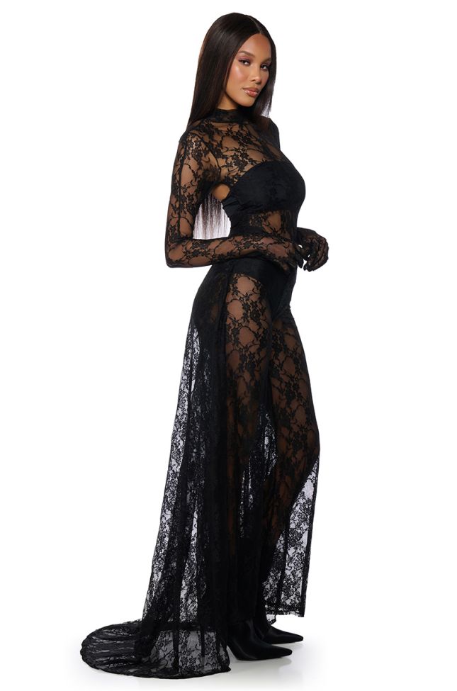 Extra View Work The Room Lace Maxi Dress