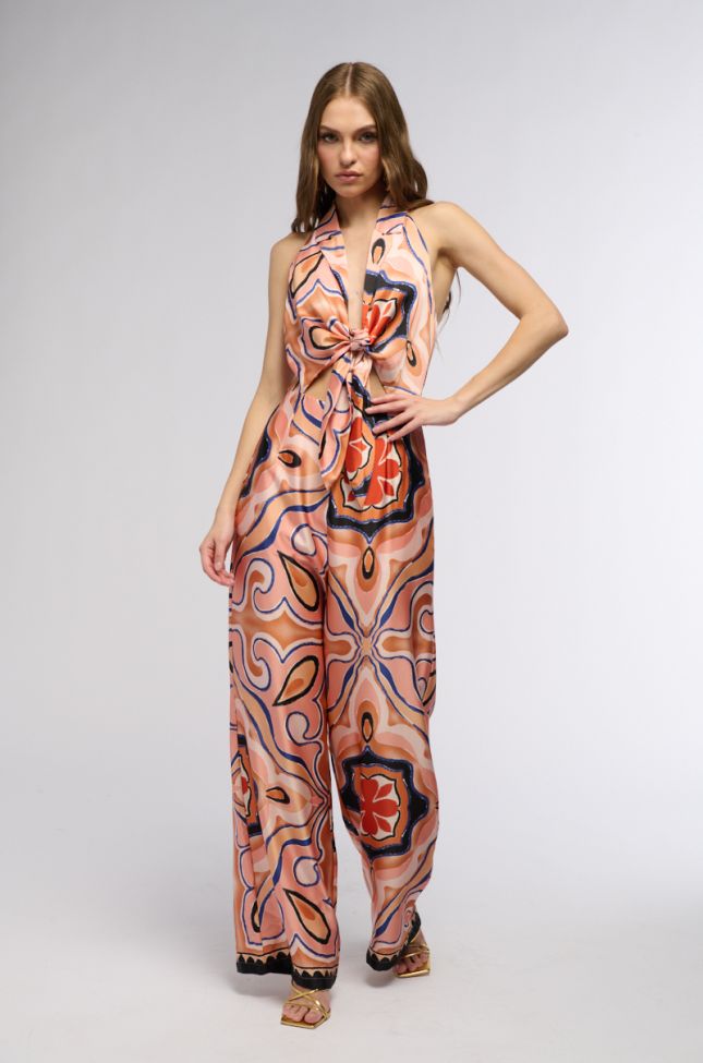 Side View You Better Belize It Printed Jumpsuit