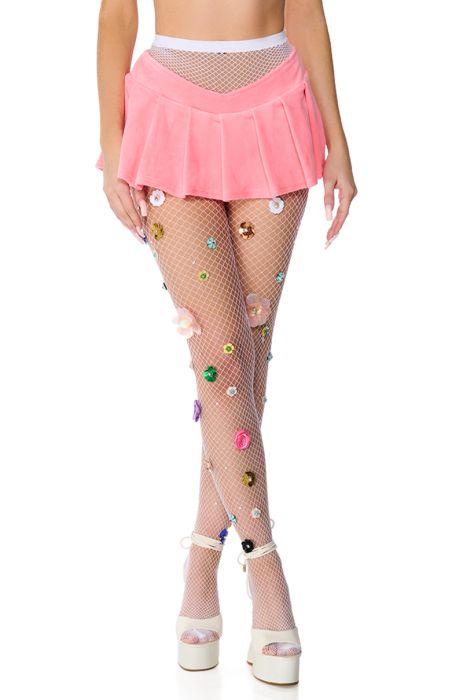 ITS POPPIN EMBELLISHED TIGHTS IN WHITE