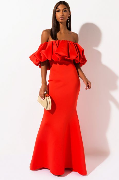 MILLIONS OF REASONS TO LOVE OFF THE SHOULDER MAXI