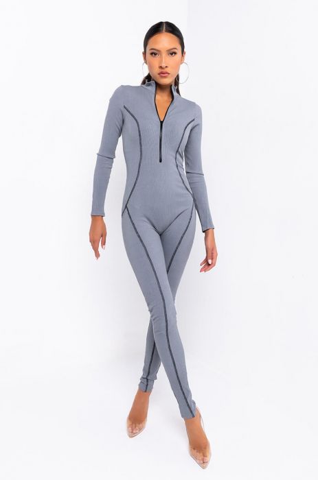 ON THE RUN RIBBED JUMPSUIT