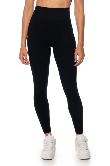 PAXTON RIBBED LEGGING IN BLACK