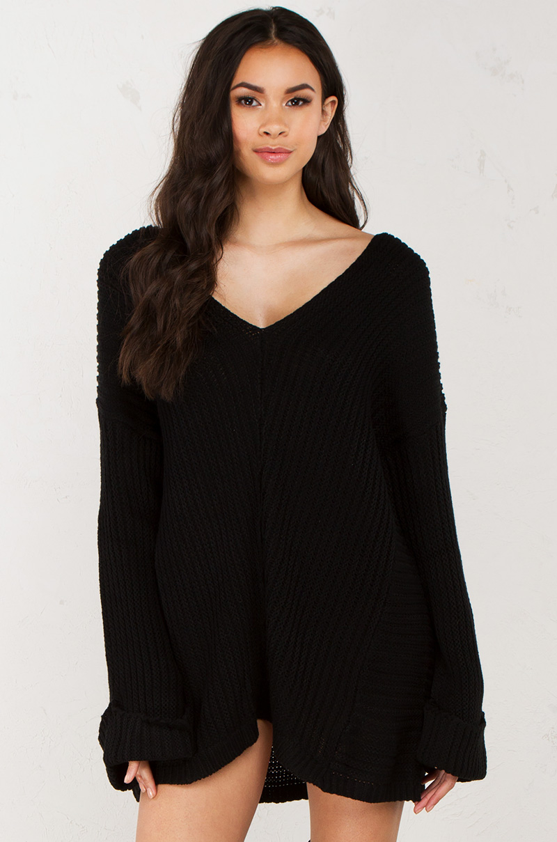 Oversized Sweater in Black and Ivory