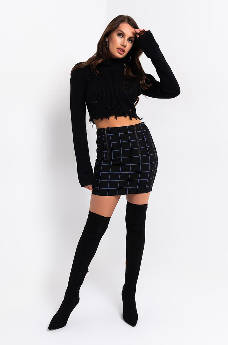 I CAN'T TAKE IT MINI SKIRT in color black