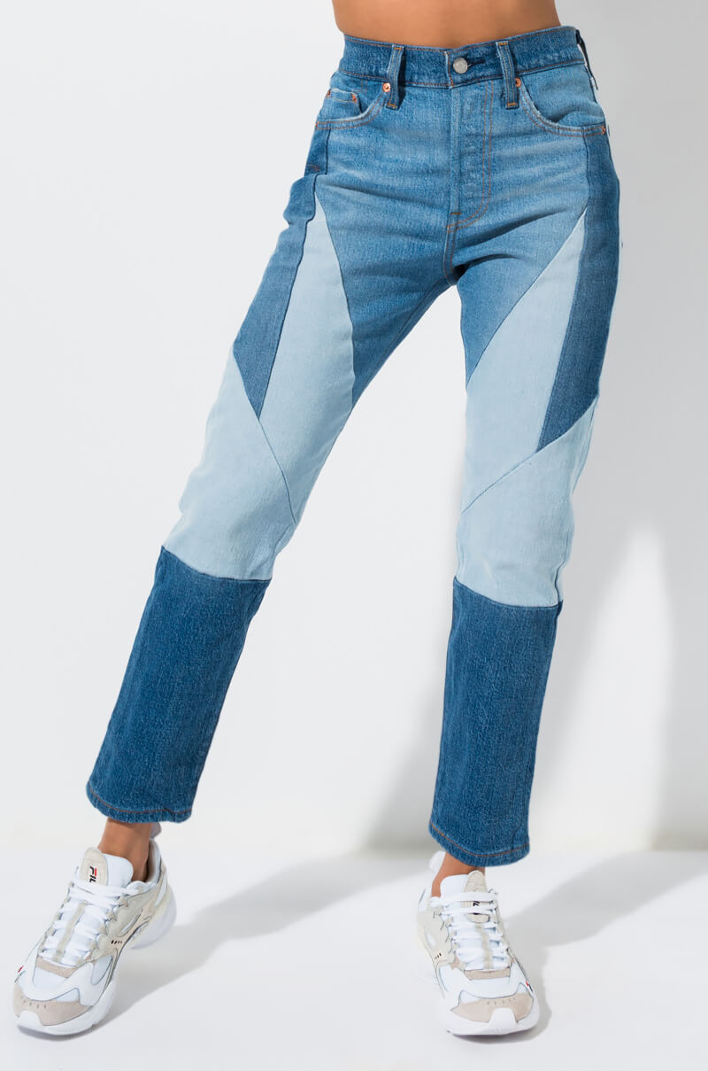 levi's patchwork jeans
