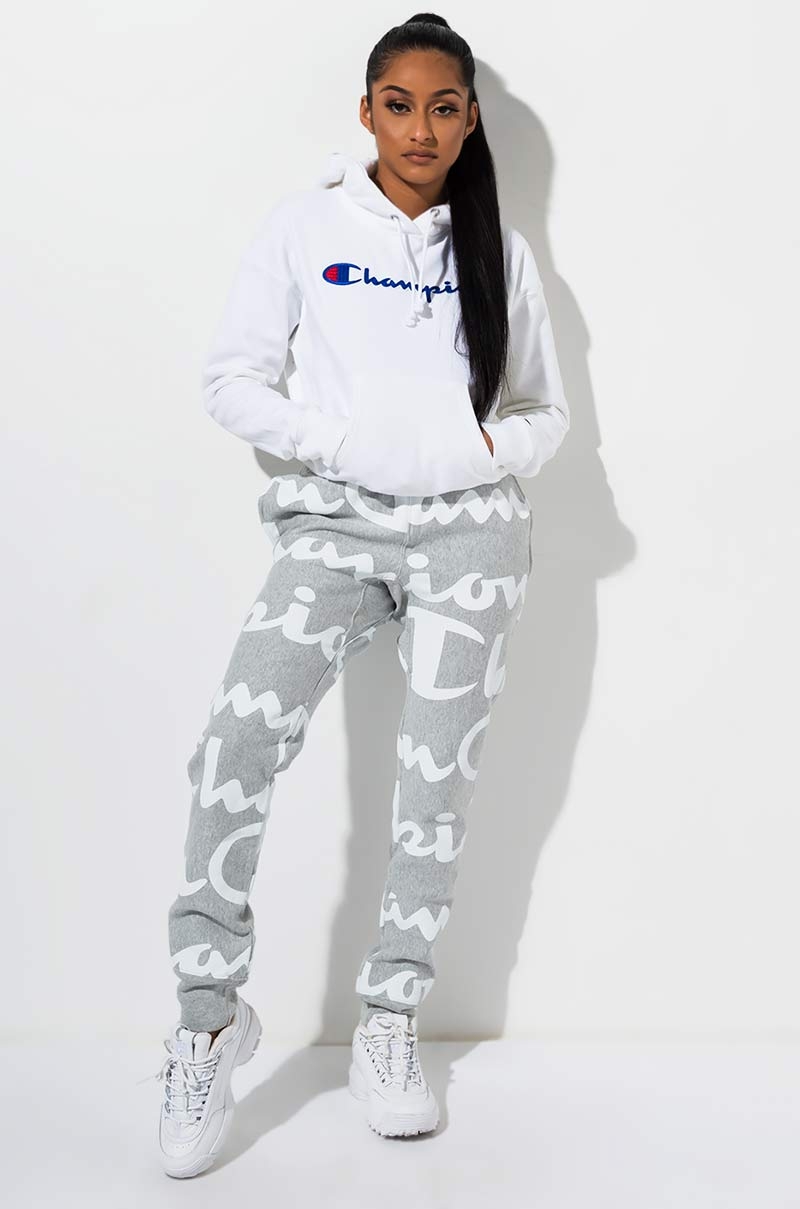 champion joggers with all over print