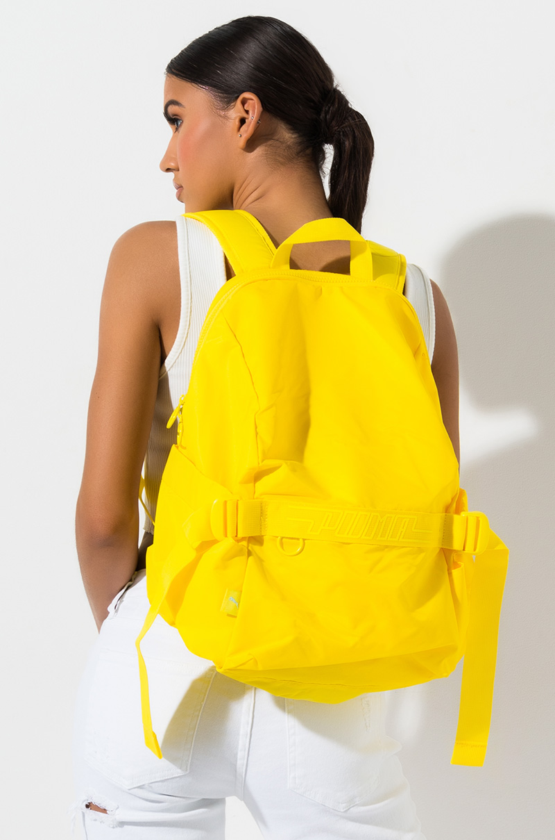 PUMA Neon Nylon Mesh Zipper Backpack 