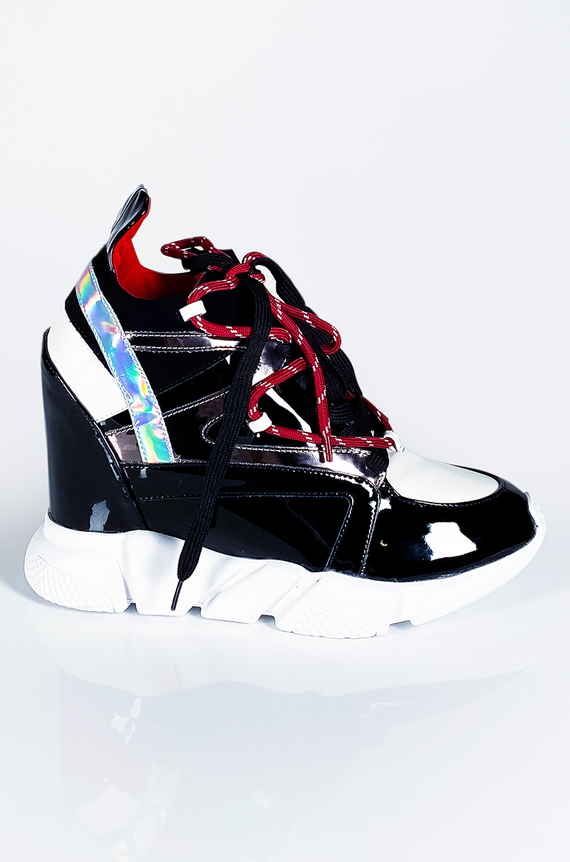 UPC 020714000097 product image for AKIRA Wrap It Up Wedge Sneaker | upcitemdb.com