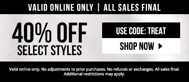 Take 40% off select styles with code TREAT. All sales final. Valid online only.